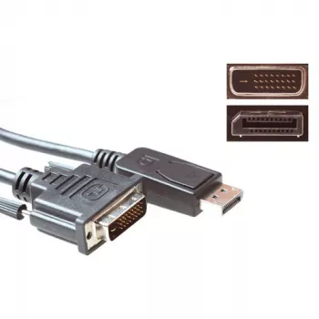 ACT 1,8 m adaptera kabelis DisplayPort vīrišķais – DVI vīrišķais