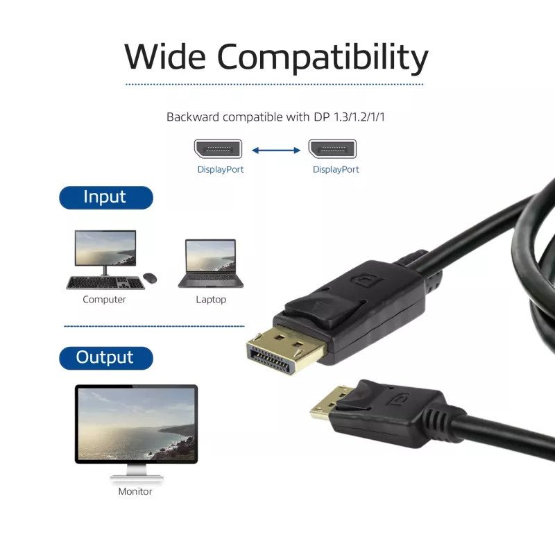 ACT 1 metrs DisplayPort 1.4 kabelis 8K vīrietis - vīrietis