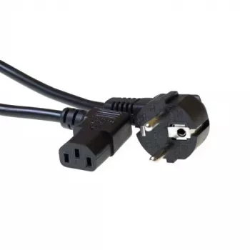 ACT Powercord strāvas kabelis CEE 7/7 vīrišķais (leņķveida) - C13 (leņķveida) melns 2 m