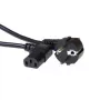 ACT Powercord strāvas kabelis CEE 7/7 vīrišķais (leņķveida) - C13 (leņķveida) melns 2 m