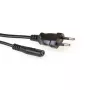 Barošanas vads Euro vīrišķais - C7 sievišķais melns 1,5 m ACT Powercord