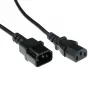 ACT Powercord C13 - C14 melns 1,2 m