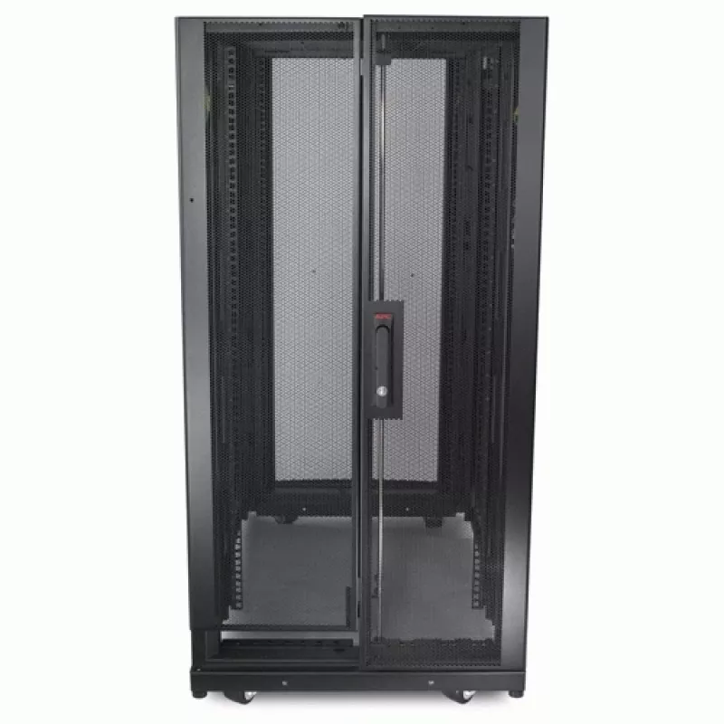 APC NetShelter SX, Server Rack Enclosure, 24U, Shock Packaging, 1250 lbs, Melns, 1200H x 600W x 1070D mm