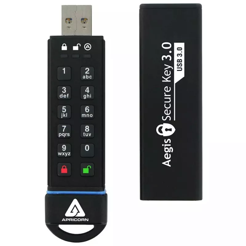 USB zibatmiņa Apricorn 120GB USB Type-A Aegis Secure Key 3.0