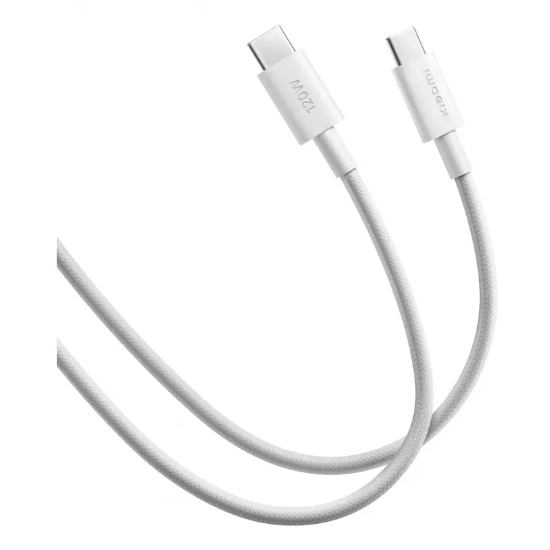 USB-C–USB-C kabelis Xiaomi BHR087KGL 1 m, USB 2.0, 0,48 Gbit/s, balts