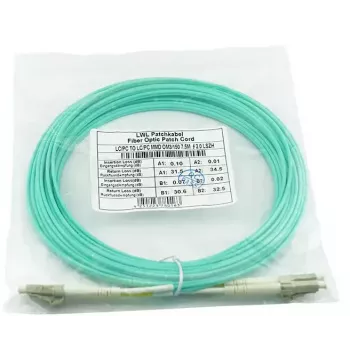 Optiskās šķiedras kabelis BlueOptics BK843A-BO 50m LC OM3 Aqua