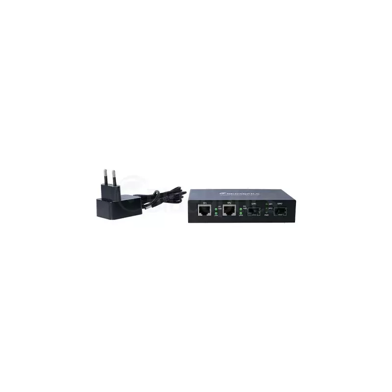 Tīkla multivides pārveidotājs BlueOptics BLMC003 1000 Mbit/s vienmoda melns