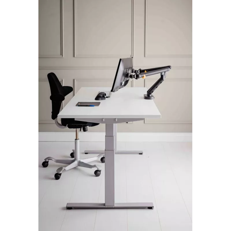 BakkerElkhuizen BE Flexible Dual tumši pelēks, skava, 20 kg, 43,2 cm (17 collas), 88,9 cm (35 collas), 100 x 100 mm, pelēks