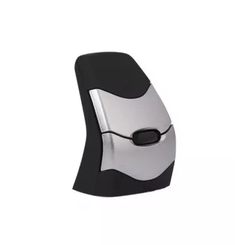 BakkerElkhuizen DXT 2 Precision Mouse bezvadu, abpusējs, vertikāls dizains, lāzera, RF bezvadu + Bluetooth, 2000 DPI, melns, pelēks