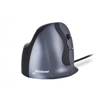 BakkerElkhuizen Evoluent D Small, labā roka, vertikāls dizains, lāzers, USB Type-A, 3200 DPI, melns