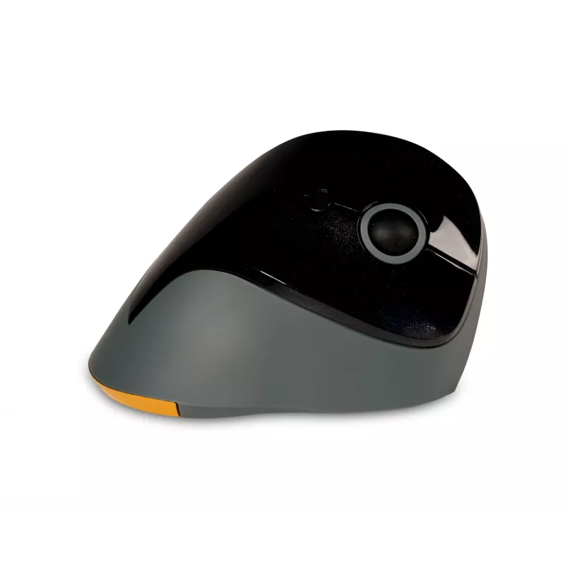 BakkerElkhuizen PRF Mouse Wireless tumši pelēks, labai rokai, vertikāls dizains, optiskais, RF bezvadu, 1600 DPI, melns, pelēks