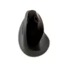 BakkerElkhuizen PRF Mouse Wireless tumši pelēks, labai rokai, vertikāls dizains, optiskais, RF bezvadu, 1600 DPI, melns, pelēks