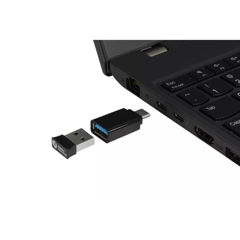 BakkerElkhuizen PRF Mouse Wireless tumši pelēks, labai rokai, vertikāls dizains, optiskais, RF bezvadu, 1600 DPI, melns, pelēks