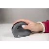 BakkerElkhuizen PRF Mouse Wireless tumši pelēks, labai rokai, vertikāls dizains, optiskais, RF bezvadu, 1600 DPI, melns, pelēks
