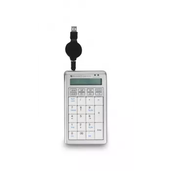 BakkerElkhuizen S-board 840 ciparu tastatūra, USB, PC, 1,2 m, gaiši pelēka, balta