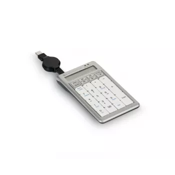 BakkerElkhuizen S-board 840 ciparu tastatūra, USB, PC, 1,2 m, gaiši pelēka, balta