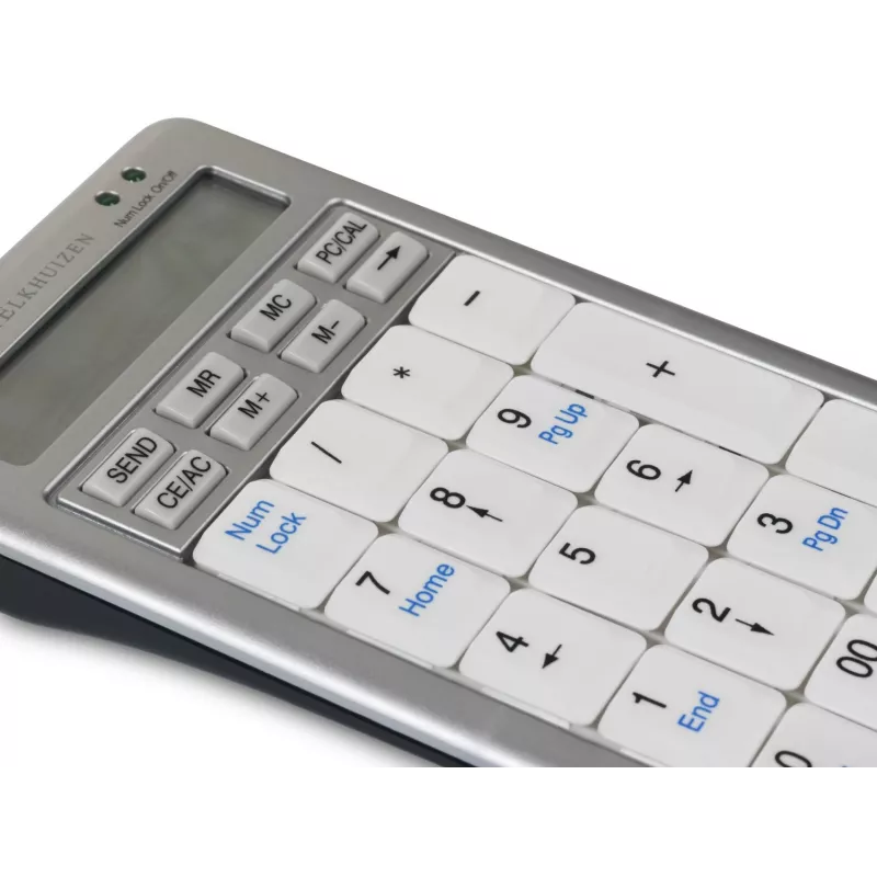BakkerElkhuizen S-board 840 ciparu tastatūra, USB, PC, 1,2 m, gaiši pelēka, balta