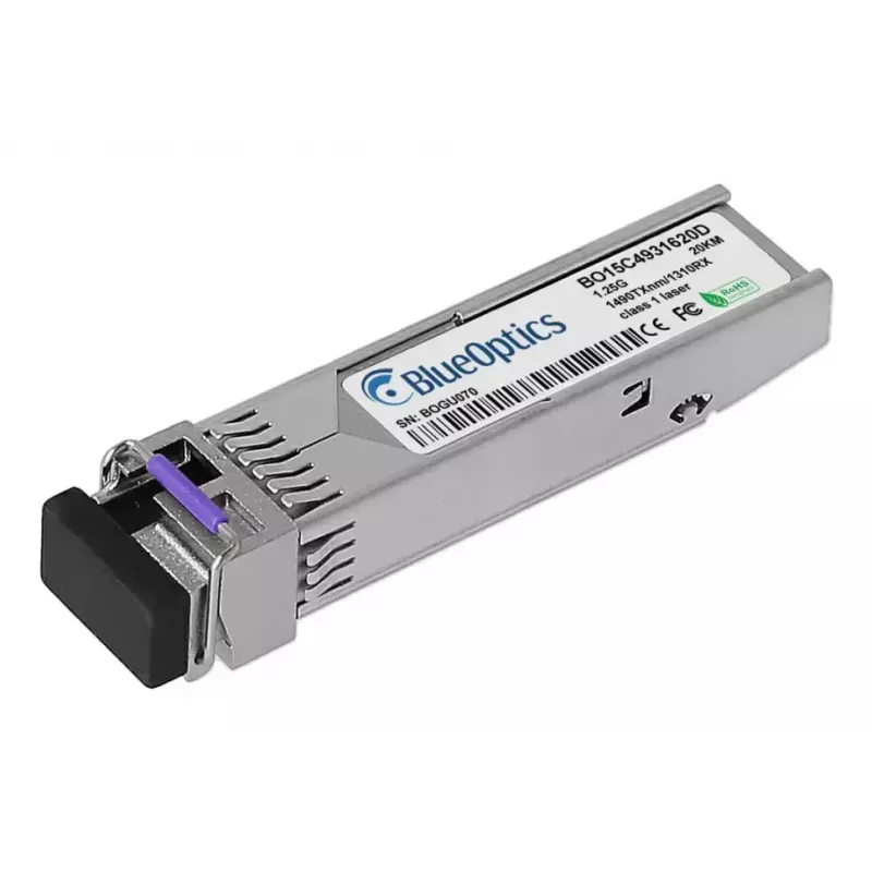 SFP raidītāja-uztvērēja modulis BlueOptics BO15C4931620DIN 1250 Mbit/s šķiedru optika