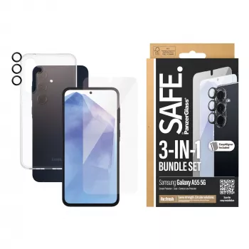 Aizsardzības komplekts PanzerGlass Samsung Galaxy A55 5G pret skrāpējumiem un triecieniem