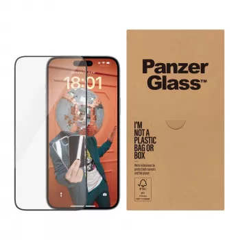 Ekrāna aizsargs PanzerGlass iPhone 15 Plus Ultra-Wide Fit EasyAligner triecienizturīgs
