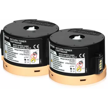 Epson Double Return tonera kasetņu komplekts 2 x 2.5k, 2500 lpp., melna, 1 gab.