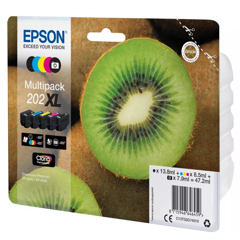 Epson Kiwi Multipack 5 krāsas 202XL Claria Premium tinte