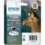 Epson Stag Multipack 3-colours T1306 DURABrite Ultra Ink, ciāna, fuksīna, dzeltena, pigmenta tinte, 1 gab., Multi pack