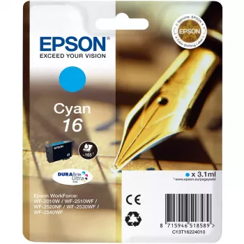 Tintes kasetne Epson C13T16224010 DURABrite Ultra ciāna Singlepack Standard Yield