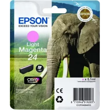 Tintes kasetne Epson C13T24264010 oriģināla uz pigmenta bāzes Gaiši fuksīna vienas kasetnes iepakojumā