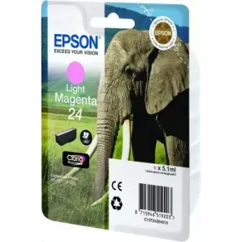 Tintes kasetne Epson C13T24264010 oriģināla uz pigmenta bāzes Gaiši fuksīna vienas kasetnes iepakojumā