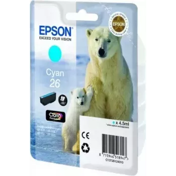 Tintes kasetne Epson C13T26124010 Singlepack ciāna 26 Claria Premium — Ciāna, 1 gab.