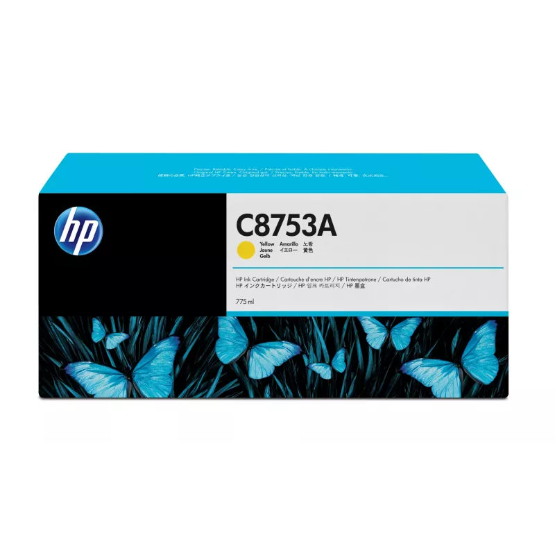 HP C8753A dzeltena oriģinālā tintes kasetne, 1 gab.