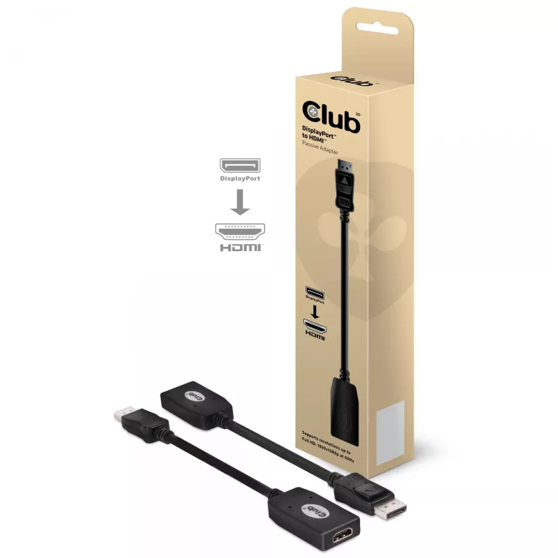 DisplayPort–HDMI pasīvais adapteris CLUB3D CAC-1001