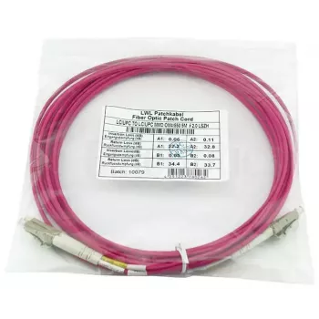 Optiskās šķiedras kabelis BlueOptics CBL-LC-OM4-10M-BO 10m LC uz LC 50µm