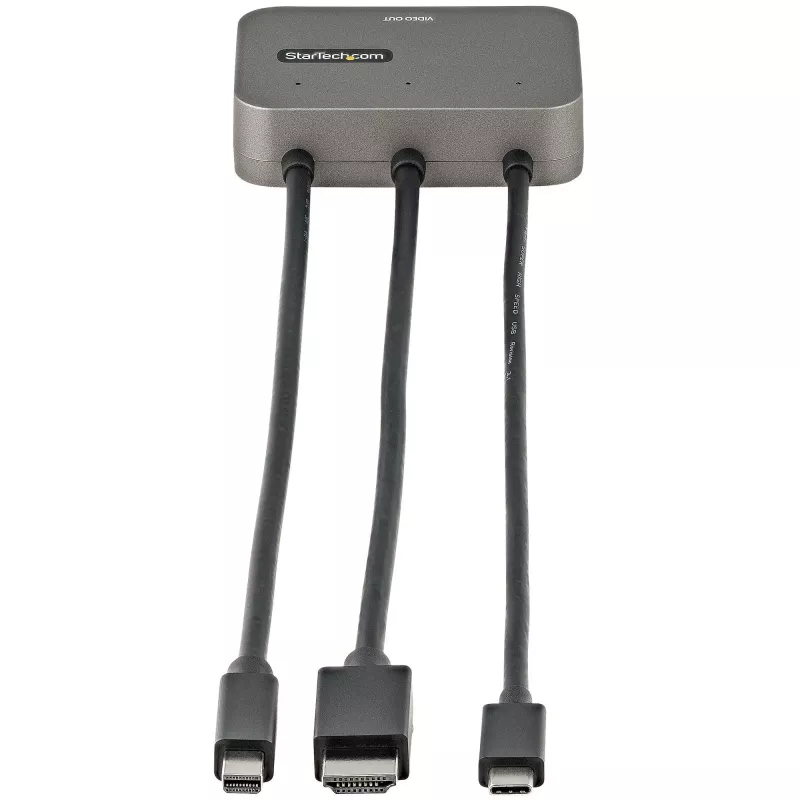 StarTech.com 3-in-1 Multiport uz HDMI adapteris - 4K 60Hz USB-C, HDMI vai Mini DisplayPort uz HDMI pārveidotājs konferenču telpai - Digitālais AV video adapteris HDMI monitora/displeja pievienošanai