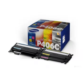 Samsung CLT-P406C tonera kasetne 4 gab. Oriģināla Melna, Zila, Fuksīna, Dzeltena