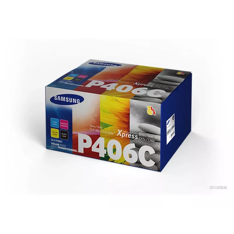 Samsung CLT-P406C tonera kasetne 4 gab. Oriģināla Melna, Zila, Fuksīna, Dzeltena