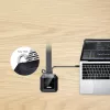 ATEN 2 portu USB-C DisplayPort hibrīda kabeļa KVM slēdzis, 4096 x 2160 pikseļi, 4K Ultra HD, 0,74 W, melns