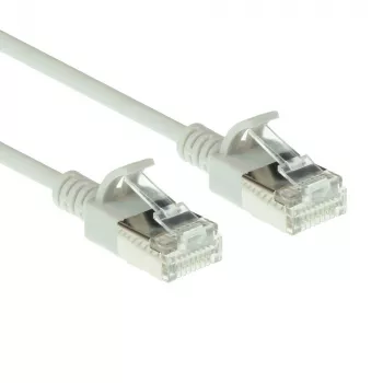 ACT pelēks 2 metru LSZH U/FTP CAT6A datacenter plāns komutācijas kabelis bez aizķeršanās ar RJ45 savienotājiem