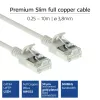 ACT pelēks 2 metru LSZH U/FTP CAT6A datacenter plāns komutācijas kabelis bez aizķeršanās ar RJ45 savienotājiem