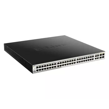 D-Link 52 portu PoE Gigabit viedais pārvaldāmais slēdzis ar 4 x 100/1000Mbps kombinētajiem portiem