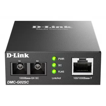 D-Link 100/1000Base-t uz 1000Base-SX SC daudzmodu multivides pārveidotājs (550 m)