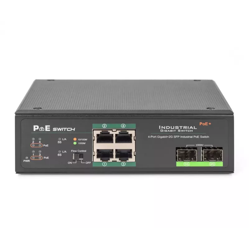 Nepārvaldāms slēdzis Digitus DN-651109 4 portu Gigabit Ethernet PoE
