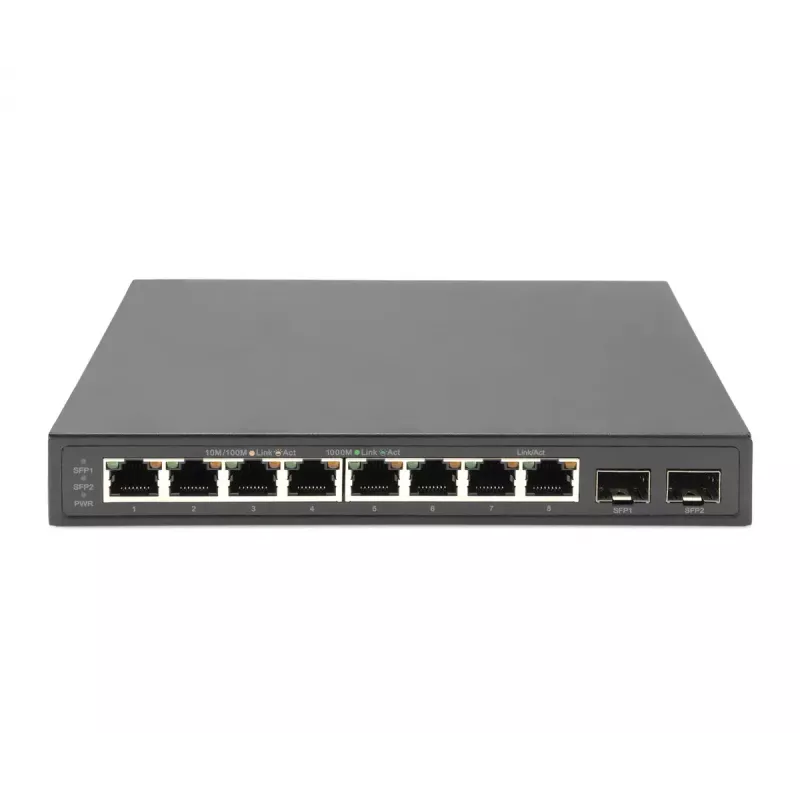 Nepārvaldāms slēdzis Digitus 8 portu Gigabit + 2 Gigabit SFP