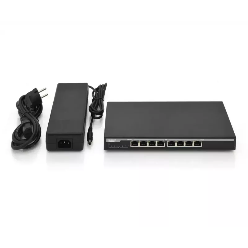 Nepārvaldāms slēdzis Digitus DN-95340 8 portu Gigabit tīkla slēdzis