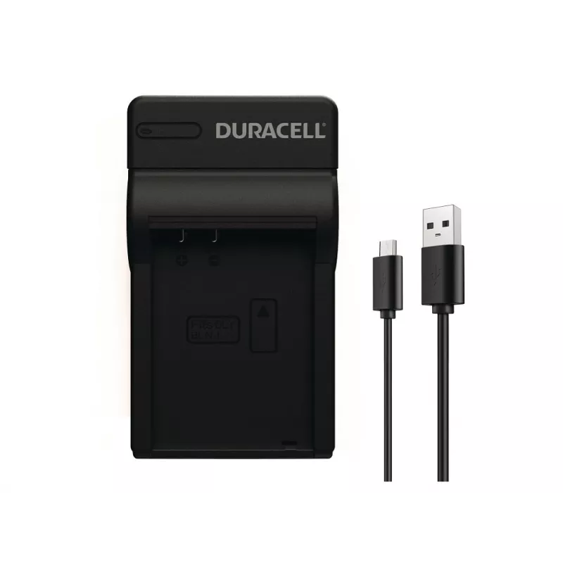 Duracell digitālās kameras akumulatora lādētājs, USB, iekštelpu akumulatora lādētājs, Olympus BLN-1, melns, 5 V, 5 V