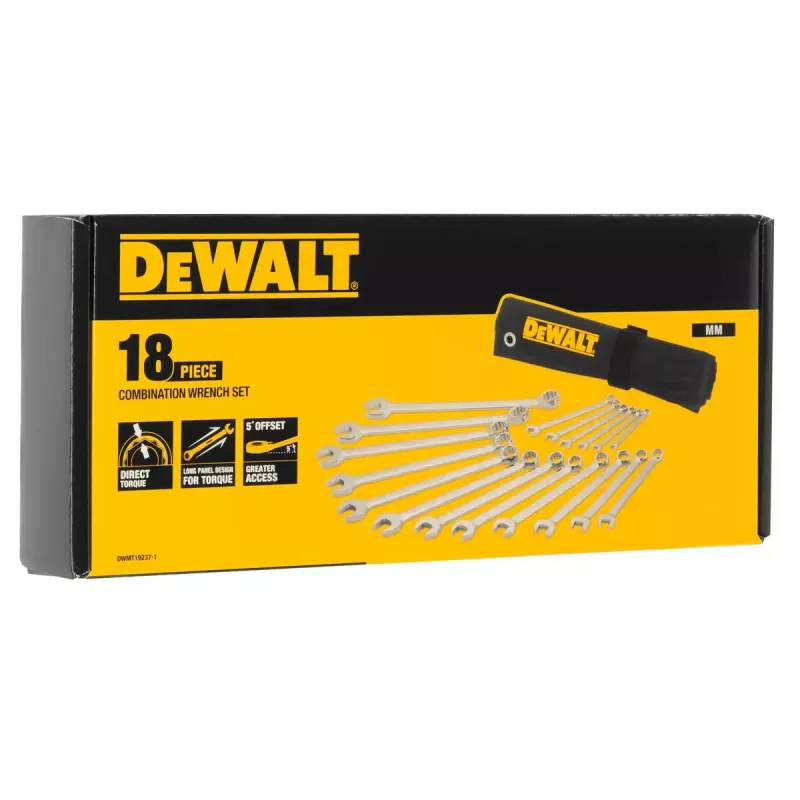 Kombinēto uzgriežņatslēgu komplekts DeWALT DWMT19237-1, 18 gab.