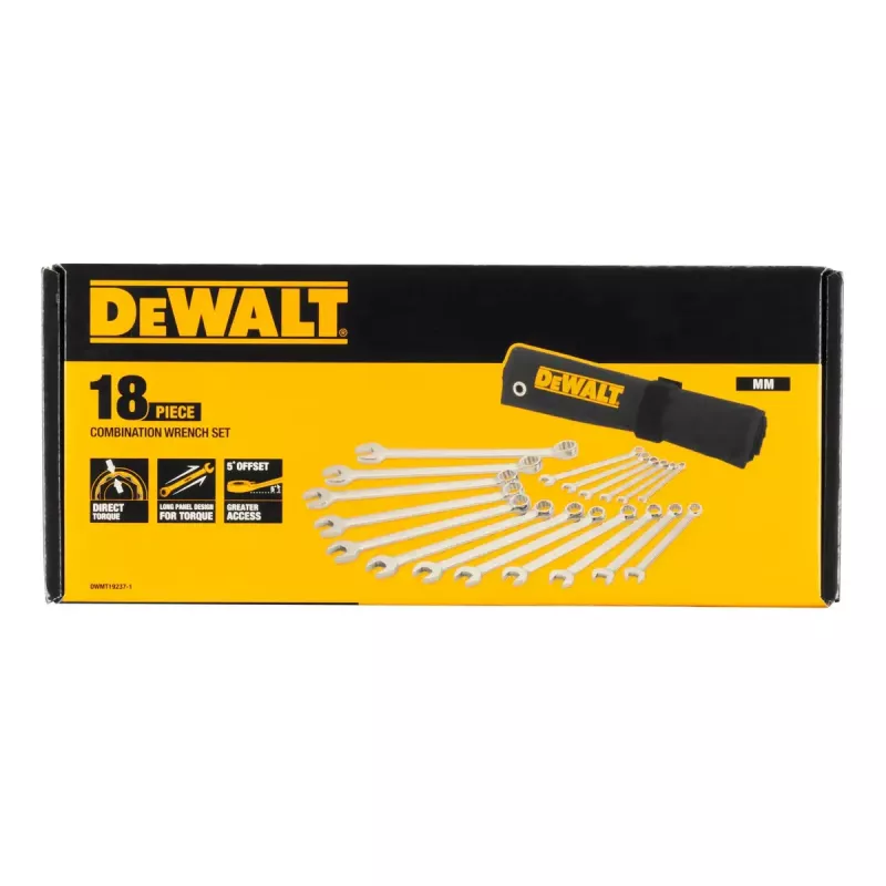 Kombinēto uzgriežņatslēgu komplekts DeWALT DWMT19237-1, 18 gab.