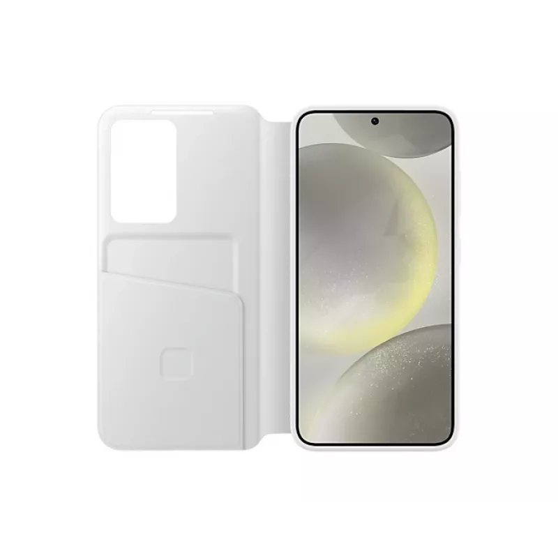 Maciņa maciņš Samsung Galaxy S24 balts 6,2 collas 1 kartes kabatiņa