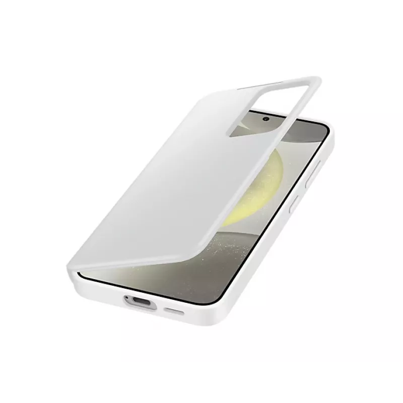 Maciņa maciņš Samsung Galaxy S24 balts 6,2 collas 1 kartes kabatiņa